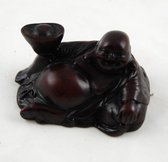Lachende Boeddha van Polystone (9 cm)