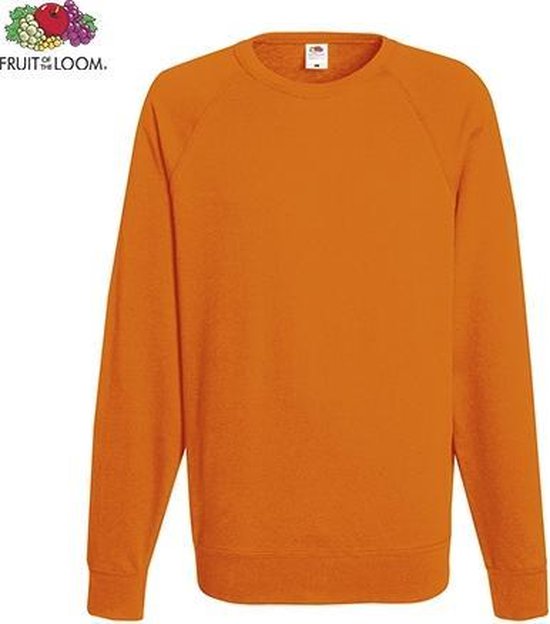 Fruit of the Loom sweater - ronde hals - maat S - heren - Kleur Orange