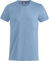 Basic-T bodyfit T-shirt 145 gr/m2 lichtblauw 3xl