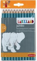 Derwent Lakeland Jumbo Grafietpotloden  - Pak Van 12 KleurPotloden - Verfpotloden - Grafietpotloden - Voor Kinderen