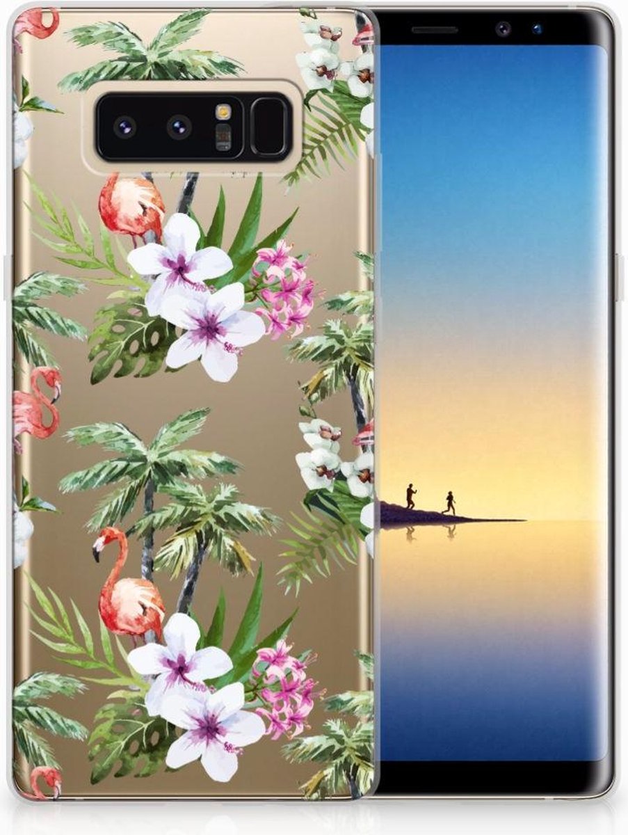 Samsung Galaxy Note 8 TPU Hoesje Flamingo Palms