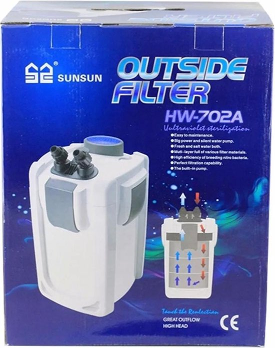 SunSun HW703B Aquariumfilter Buitenfilter Met Uvc