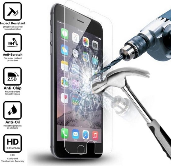 Glass Screen protector 9H Apple iPhone en Apple iPhone 6S Toughened  Glass bol