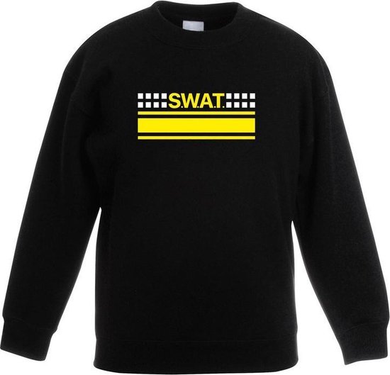 SWAT speciale eenheid logo zwarte sweater voor jongens en meisjes - Politie verkleedkleding jaar