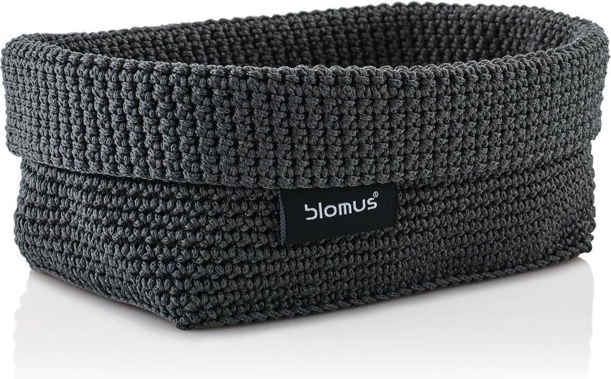 Blomus TELA Haakwerk Mand M - Synthetisch, Antraciet - 9x10x15 cm