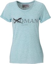 T-shirt dames - badman hunter - blauw - mt L