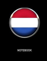 Notebook. Netherlands Flag Cover. Composition Notebook. College Ruled. 8.5 x 11. 120 Pages.