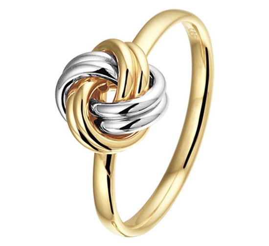 The Jewelry Collection Ring Knoop - Bicolor Goud