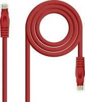 Câble de réseau RJ45 LSZH Cat.6A UTP AWG24, rouge, 1.0m
