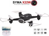 Drone avec caméra en direct Syma X22W FPV + fonction de contrôle de l'application - noir