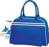 Bagbase Retro bowlingtas, Kleur Bright Royal/ White