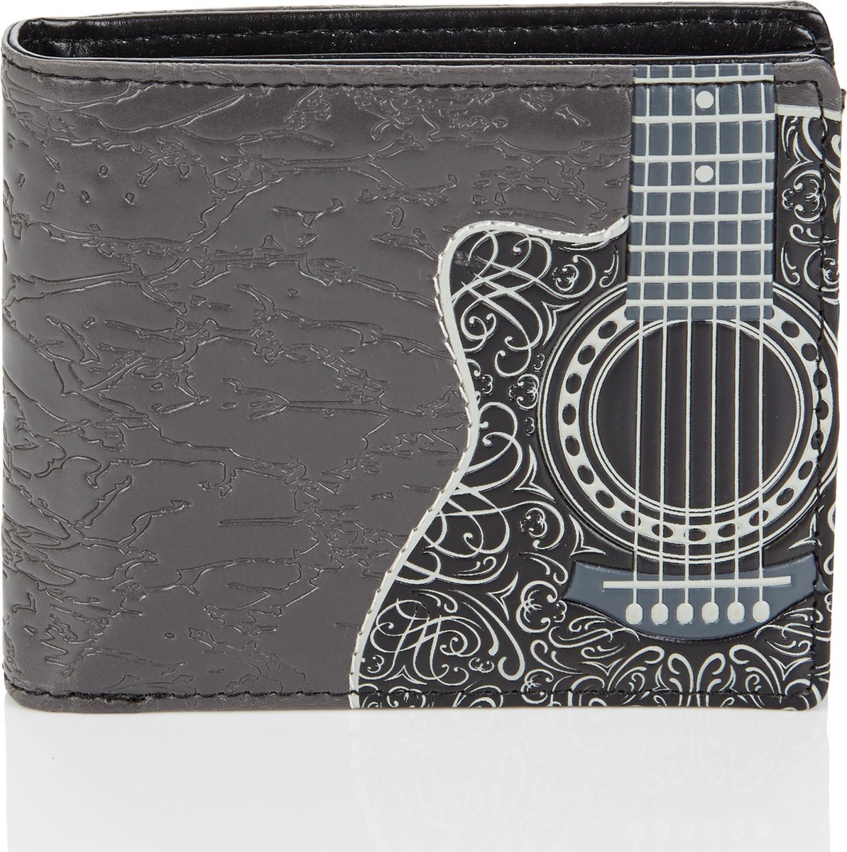 Shagwear Portemonnee - Stoere Billfold Heren Portemonnee - Mannen - Kunstleer - Guitar Head (009831W)