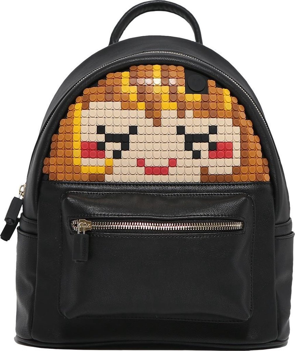 Upixel Face Off - Rugzak - DIY Pixel Art - Zwart