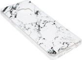 ADEL Siliconen Back Cover Hoesje Geschikt voor Samsung Galaxy S9 - Marmer Wit