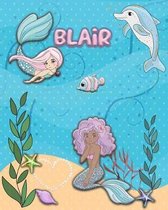Handwriting Practice 120 Page Mermaid Pals Book Blair