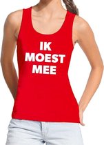 Ik moest mee tanktop / mouwloos shirt rood dames XL