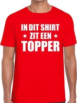 In dit shirt zit een Topper t-shirt rood voor heren S