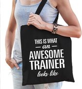 Kadotas This is what an awesome trainer looks like zwart katoen - cadeautas voor trainers