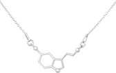 ARLIZI 1538 Ketting Serotonine Molecuul Hanger - Dames - 925 Zilver - 44 cm