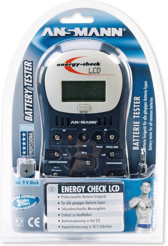 Testeur De Piles Voltcraft BT-12DIG - Mesure 1.2V à 12V - Écran LCD - Pour Piles Alcalines, Li-Ion, NiMH