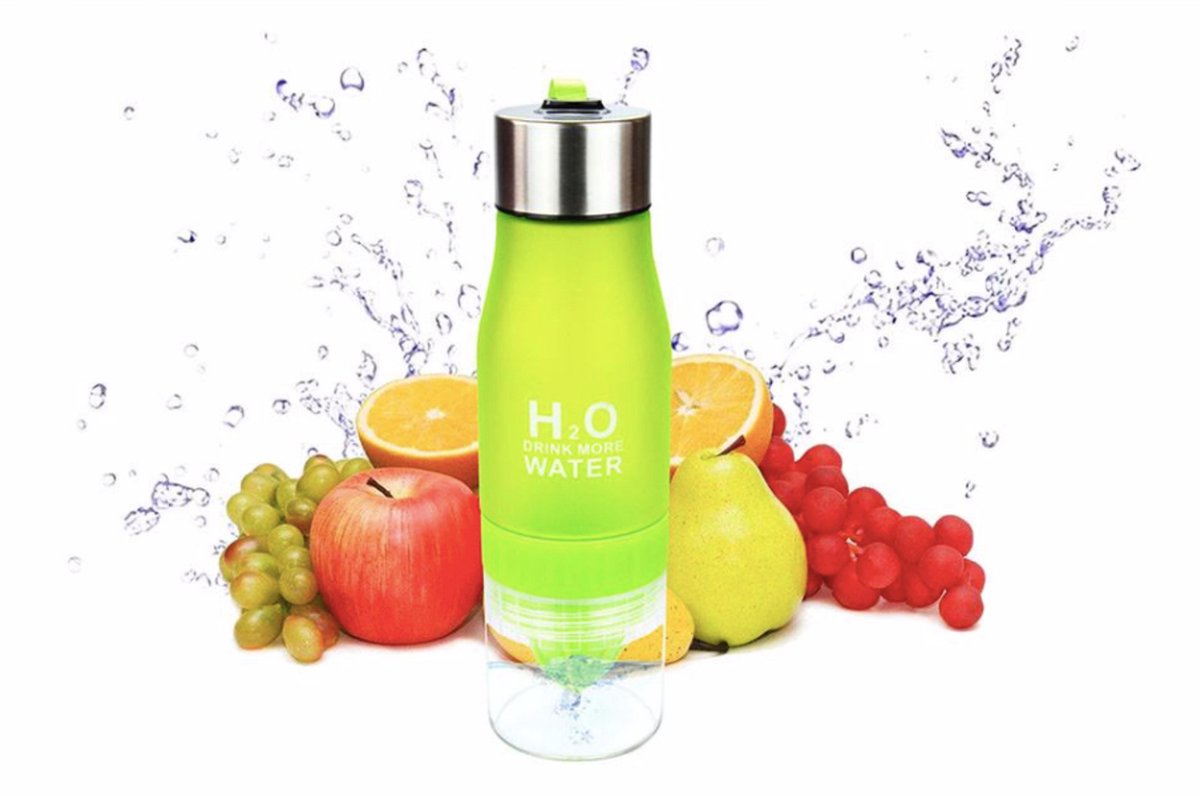 H2O Drink More - Waterfles Fruit Infuser - Drinkfles Fruitfilter -  Drinkbeker -... | bol.com