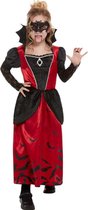 SMIFFYS - Gemaskerde gothic vampier outfit voor meisjes - 146/158 (10-12 jaar)