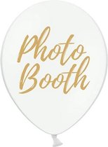 Ballonnen Photo Booth wit goud 10 stuks