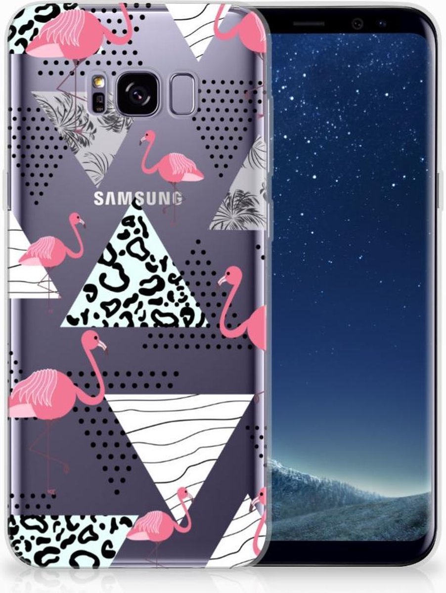 Samsung Galaxy S8 Plus TPU Hoesje Flamingo Triangle