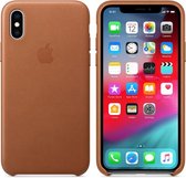 Apple Leather Backcover iPhone X / Xs hoesje - Bruin