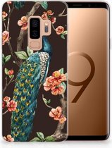 Geschikt voor Samsung Galaxy S9 Plus TPU Hoesje Design Pauw met Bloemen