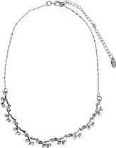 Behave® Korte Ketting dames zilverkleur met kristal steentjes – 40 cm lang + 7.5 cm verlengketting