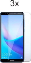 Huawei Y5 2018 Screenprotector - Beschermglas Huawei Y5 2018 Screen Protector Glas - 3 stuks