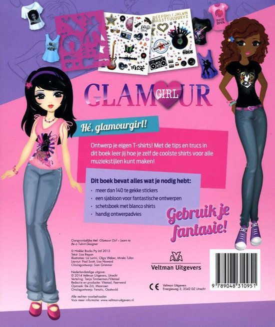 Thumbnail van een extra afbeelding van het spel Glamour Girl - T-shirts ontwerpen doe je zo!