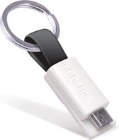 inCharge Micro USB kabel - Oplaadkabel voor Samsung Micro-USB - Met gratis sleutelbosring - Zwart