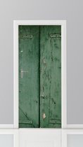 Deursticker - Groene planken