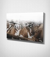 Kerlingarfjöll In Iceland - 60 x 40 cm - Landschap - Schilderij - Canvas - Slaapkamer - Wanddecoratie  - Slaapkamer - Foto op canvas
