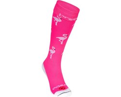 foto van Brabo Socks Flamingo Neon Pink Sportsokken Unisex - NEON Pink