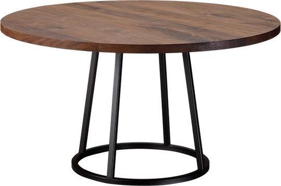 Table du Sud - Noten ronde tafel Faye - 140 cm | bol.com