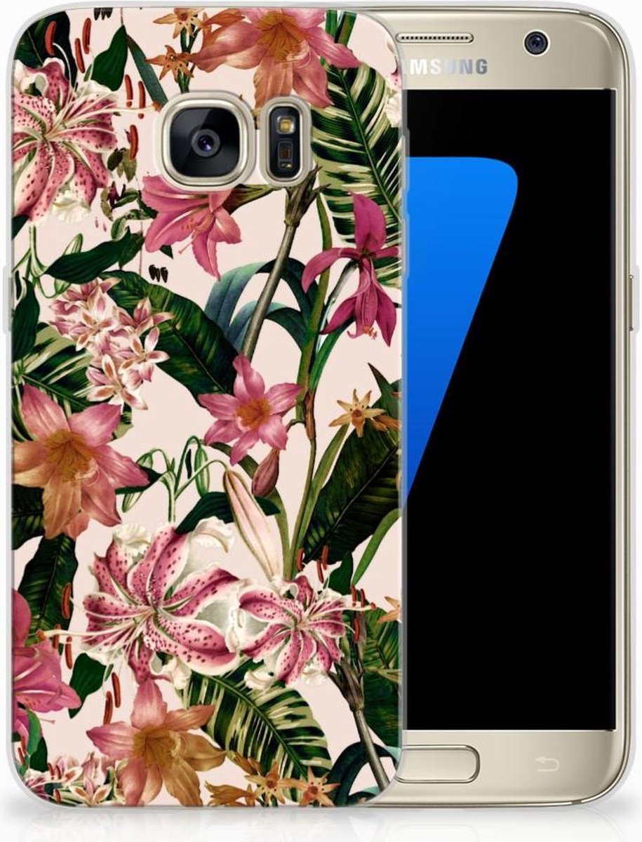 TPU Hoesje voor Samsung Galaxy S7 TPU Case Flowers