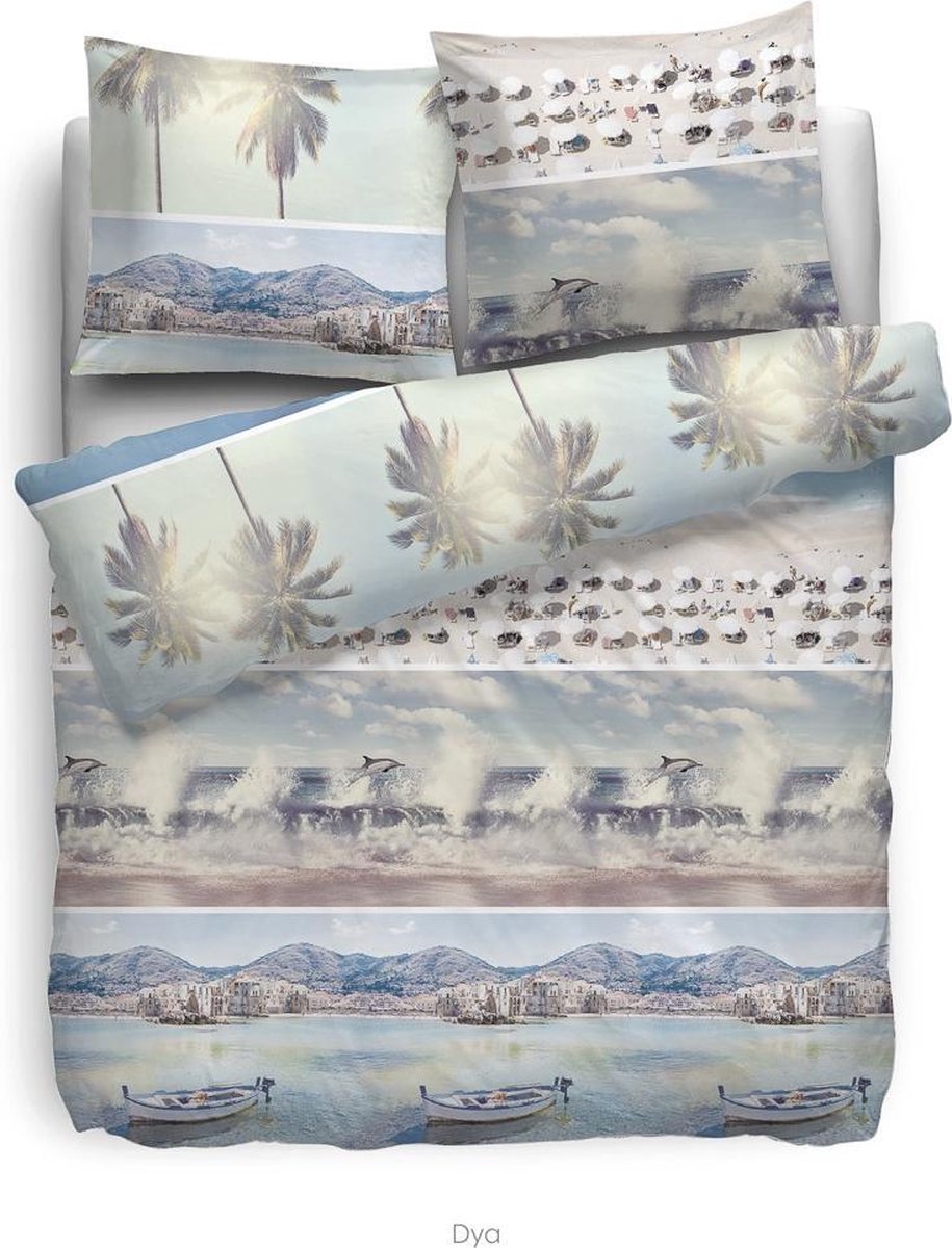 Heckettlane HnL Living Dya - Dekbedovertrek - Litsjumeaux - 260 x 200/220 cm - Multi Blauw