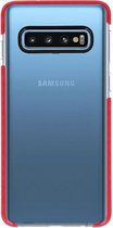 Armor TPU Hoesje voor Samsung Galaxy S10 Transparant / Rood