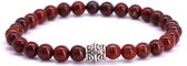 FortunaBeads Basic Red Agate Armband – Heren – Natuursteen – Large 20cm