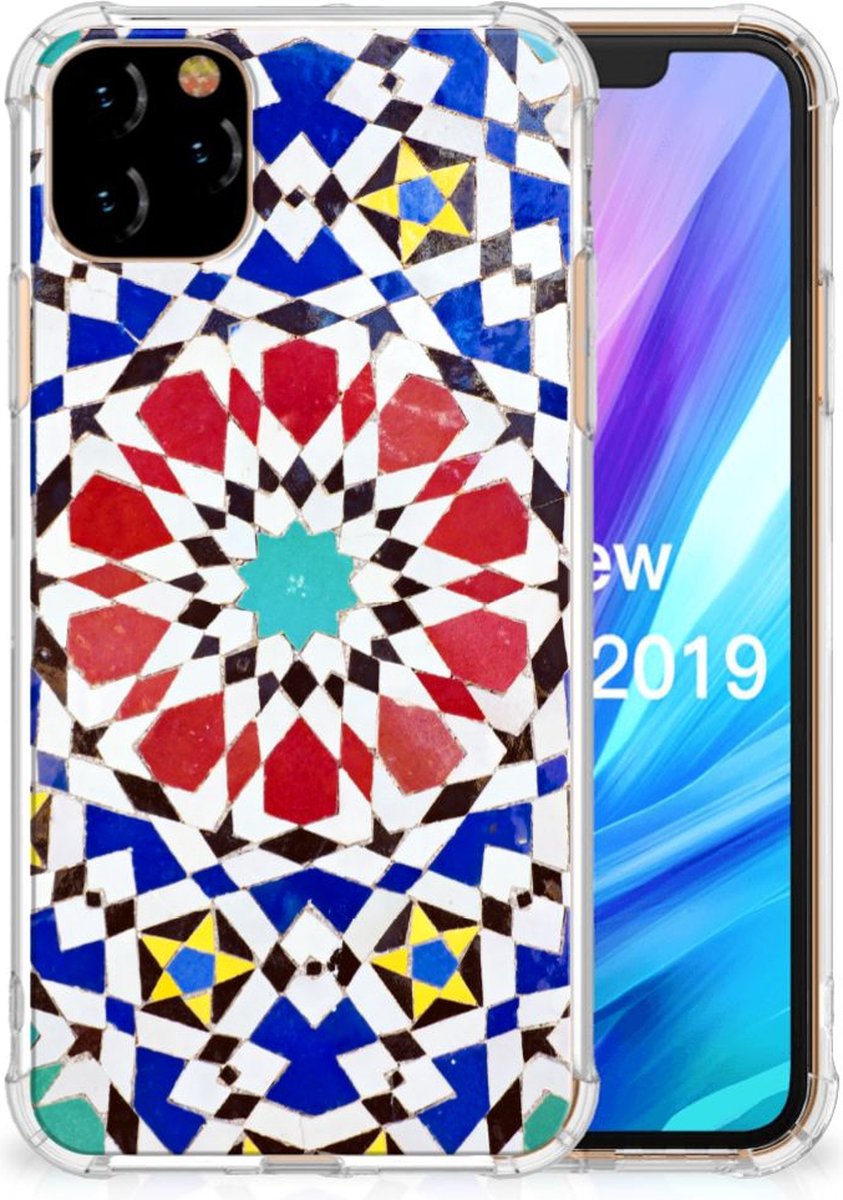 Back Cover voor Apple iPhone 11 Pro Max Anti-Shock Hoesje Mozaïek