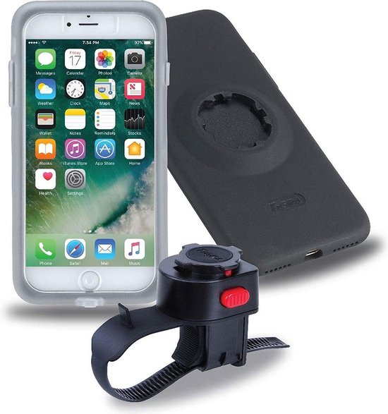Tigra 2 Bike Kit Telefoonhouder Fiets voor Apple iPhone 8 Plus - Zwart | bol.com