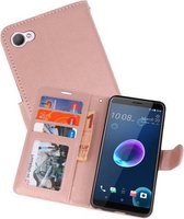 Wallet Cases Hoesje Geschikt voor HTC Desire 12 - Roze