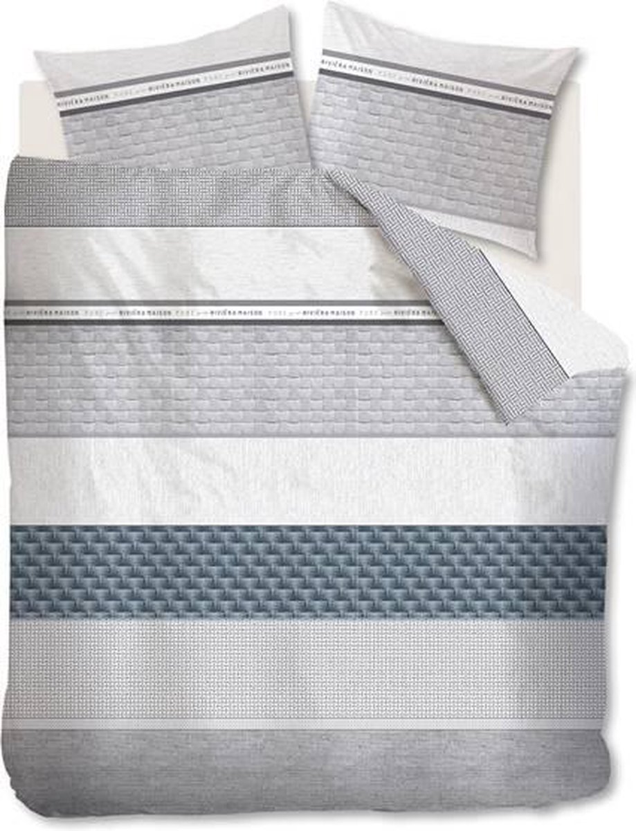 Riviera Maison Pure Resort dekbedovertrek - Lits-Jumeaux XL - 260x200/220 - Grijs