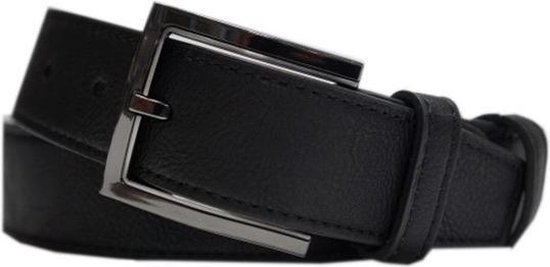 Luxe leren riem 115 cm zwart voor heren/dames - Lederen riemen -  Basic/casual riemen... | bol.com