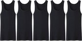 5 stuks Heren onderhemd - 100% katoen - zwart - Maat XS