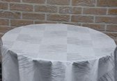 Hoogwaardig 100 % Katoen bedrukt gecoat Tafellaken - Tafelzeil – Tafelkleed – Duurzaam - Rond 160 cm - Grijs