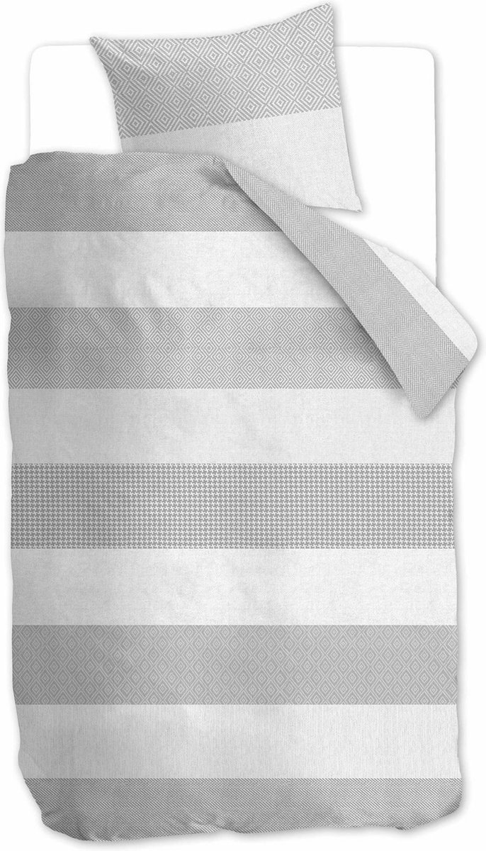 Riviera Maison Copenhagen dekbedovertrek - Eenpersoons - 140x200/220 - Grijs